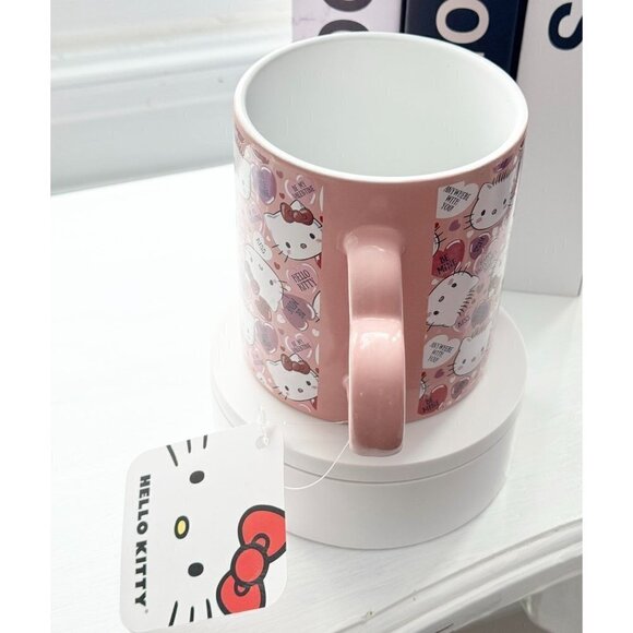 Hello Kitty Sanrio Pink Valentine's Day Cup Heart Shape Handle 16oz - Picture 5 of 7